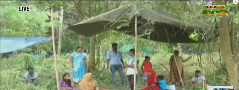 മമ്പാട് മിച്ചഭൂമിയില്‍ ഭൂരഹിതരുടെ കുടില്‍ക്കെട്ടി സമരം