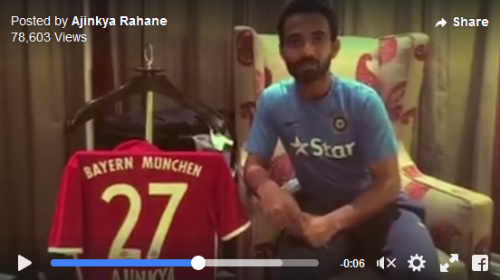 രഹാനെക്ക് ആര്യന്‍ റോബന്‍ നല്‍കിയ ദീപാവലി സമ്മാനം