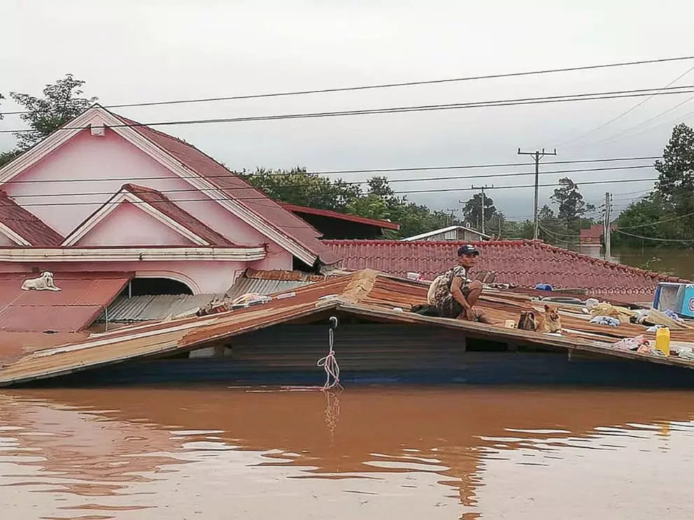 ലാവോസില്‍ അണക്കെട്ട് തകര്‍ന്നുണ്ടായ വെള്ളപൊക്കത്തില്‍ ‍ 26 പേര്‍ മരിച്ചു