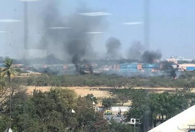 വ്യോമസേനയുടെ വിമാനങ്ങള്‍ കൂട്ടിയിടിച്ച് പൈലറ്റ് മരിച്ചു