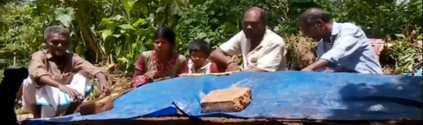 അമ്മയെ അടക്കാന്‍ സ്ഥലമില്ല; താമസിക്കുന്ന ഷെഡ് പൊളിച്ച് മൃതദേഹം അടക്കം ചെയ്തു