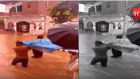 കനത്ത മഴ, വെള്ളക്കെട്ട്; ഗര്‍ഭിണിയെ ആശുപത്രിയിലെത്തിച്ചത് കുടുംബാംഗങ്ങള്‍ തോളിലേറ്റി