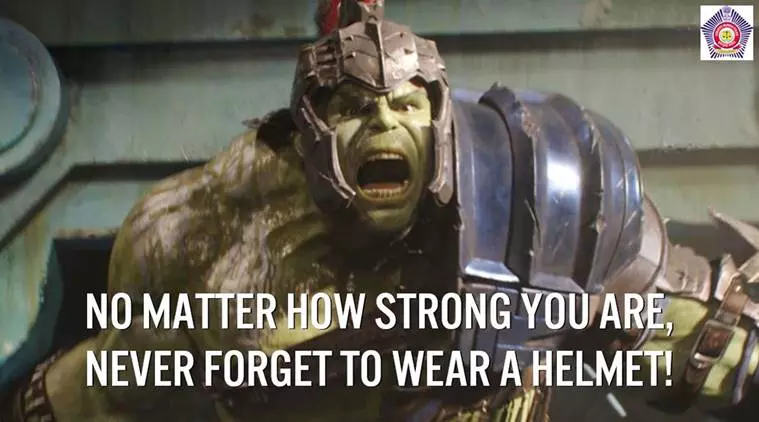 ശക്തനായിട്ട് കാര്യമില്ല;ഹെല്മറ്റ് ധരിക്കണം: മുംബൈ പൊലീസിന്റെ ട്രാഫിക് ബോധവത്കരണ പരസ്യം വൈറല് ശക്തനായിട്ട് കാര്യമില്ല;ഹെല്മറ്റ് ധരിക്കണം: മുംബൈ പൊലീസിന്റെ ട്രാഫിക് ബോധവത്കരണ പരസ്യം വൈറല്