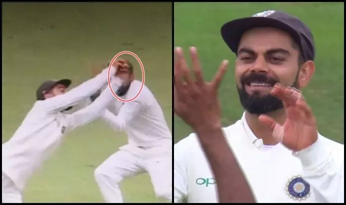 ഒലി പോപ്പിനെ പറന്നുപിടിച്ച കൊഹ്ലിയുടെ മിന്നല് ക്യാച്ച് ഒലി പോപ്പിനെ പറന്നുപിടിച്ച കൊഹ്ലിയുടെ മിന്നല് ക്യാച്ച്