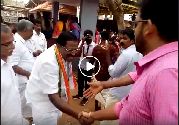 രാജ്‍മോഹന്‍ ഉണ്ണിത്താന് കൈ നല്‍കി വോട്ടര്‍ പറഞ്ഞു, ‘വോട്ട് സതീഷേട്ടനായിരിക്കും’; ഉണ്ണിത്താന്‍റെ മറുപടി ഇങ്ങനെ...