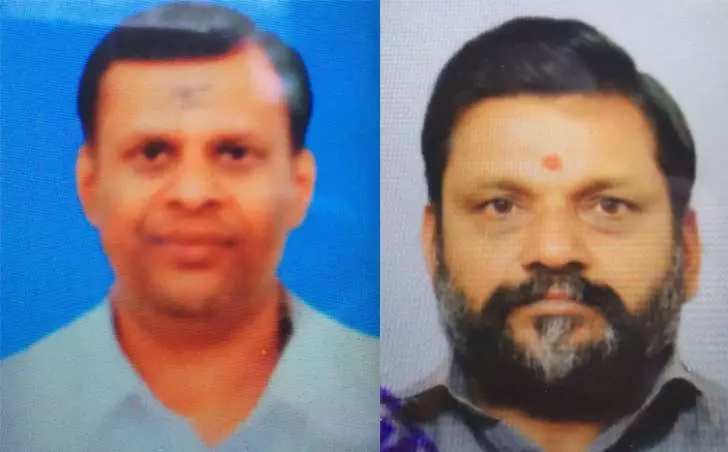 വി.എന്‍ വാസുദേവന്‍ നമ്പൂതിരിയും എം.എന്‍ നാരായണന്‍ നമ്പൂതിരിയും  മേല്‍ശാന്തിമാര്‍ 