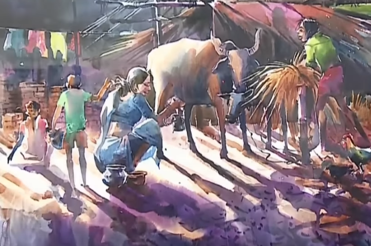 ജീവന്‍ തുടിക്കുന്ന ചിത്രങ്ങളുമായി ചിത്രകാരന്‍ ബി.ടി.കെ അശോക്