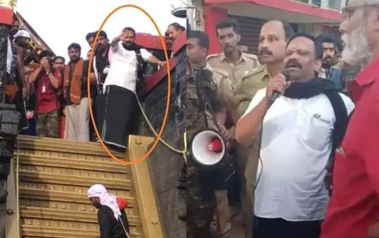 ശബരിമലയില്‍ പൊലീസ് നോക്കിനില്‍ക്കെ സംഘപരിവാര്‍ പ്രവര്‍ത്തകരുടെ അഴിഞ്ഞാട്ടം