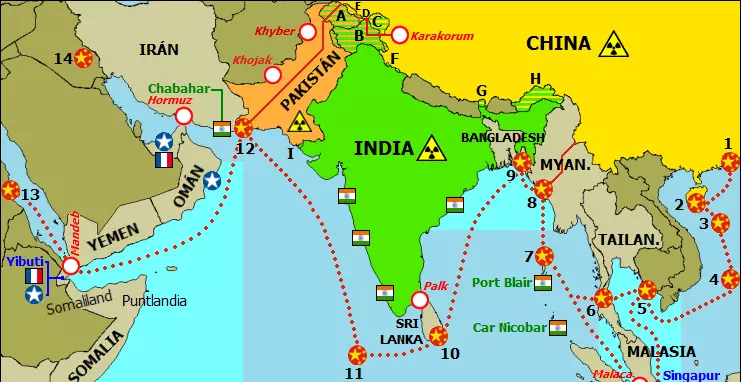 ചൈനയുടെ ‘പവിഴമാല’ ഇന്ത്യക്ക് കുരുക്കാവുമ്പോള് ചൈനയുടെ ‘പവിഴമാല’ ഇന്ത്യക്ക് കുരുക്കാവുമ്പോള്