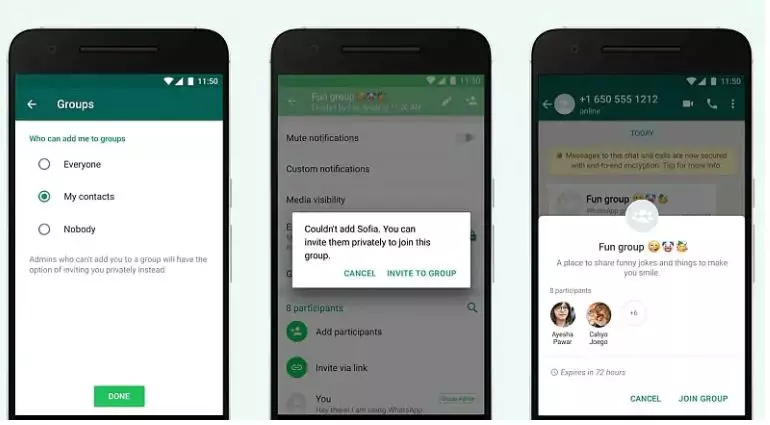 വാട്സ്ആപ്പിലെ പുതിയ പ്രൈവസി സെറ്റിങ്സ് എത്തി; സമ്മതമില്ലാതെ ഇനി ഗ്രൂപ്പുകളില് ചേര്ക്കാനാവില്ല വാട്സ്ആപ്പിലെ പുതിയ പ്രൈവസി സെറ്റിങ്സ് എത്തി; സമ്മതമില്ലാതെ ഇനി ഗ്രൂപ്പുകളില് ചേര്ക്കാനാവില്ല