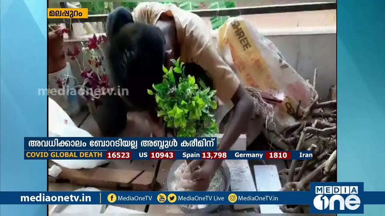 ഒഴിവുസമയം തടിക്കഷ്ണമുപയോഗിച്ച് ബോണ്‍സായ് രൂപങ്ങള്‍ നിര്‍മ്മിച്ച് കരീമും കുടുംബവും| News Theatre