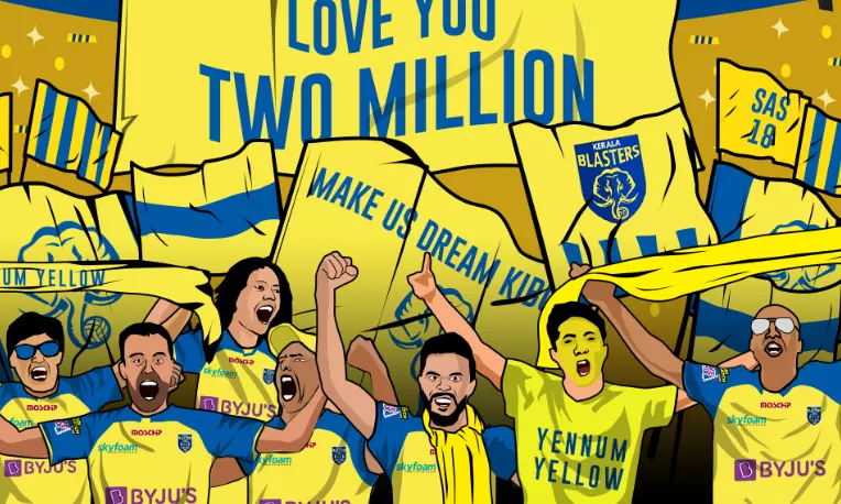 ഇന്‍സ്റ്റഗ്രാമില്‍ ഇരുപത് ലക്ഷം ഫോളോവേഴ്‌സുമായി കേരള ബ്ലാസ്‌റ്റേഴ്‌സ്