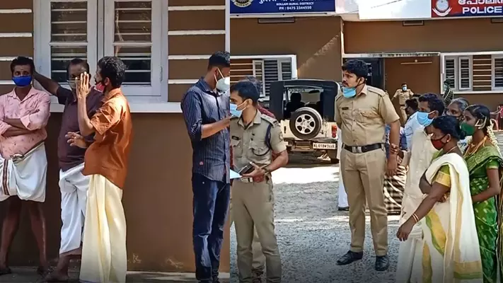 കൊല്ലത്ത് സദ്യക്കിടെ വധുവിന്റെയും വരന്റെയും ബന്ധുക്കള് തമ്മില് കൂട്ടത്തല്ല് കൊല്ലത്ത് സദ്യക്കിടെ വധുവിന്റെയും വരന്റെയും ബന്ധുക്കള് തമ്മില് കൂട്ടത്തല്ല്