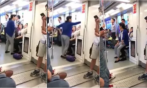 സ്ത്രീകളുടെ സീറ്റില് ഇരുന്നാല് ഇങ്ങിനെയിരിക്കും, അത് ചൈനയിലായാലും സ്ത്രീകളുടെ സീറ്റില് ഇരുന്നാല് ഇങ്ങിനെയിരിക്കും, അത് ചൈനയിലായാലും