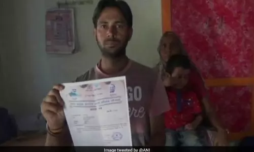 ഉത്തര്‍പ്രദേശില്‍ 1.55 ലക്ഷം രൂപ വായ്പയെടുത്ത കര്‍ഷകന് ലഭിച്ചത് ഒരു രൂപ ഇളവ്