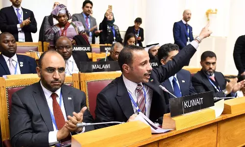 കുട്ടികളെ കൊന്നവരേ, ഇറങ്ങിപ്പോകൂ..! അന്താരാഷ്ട്ര വേദിയില്‍ ഇസ്രായേല്‍ പ്രതിനിധിക്ക് നേരെ കുവൈറ്റ് സ്പീക്കര്‍