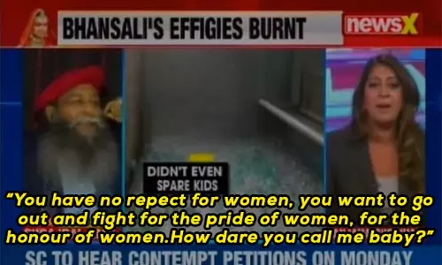 കുട്ടികളെ ആക്രമിക്കുന്ന നിങ്ങളെന്നെ ബേബിയെന്ന് വിളിക്കുന്നോ? കര്‍ണിസേന പ്രതിനിധിയോട് പൊട്ടിത്തെറിച്ച് ചാനല്‍ അവതാരക