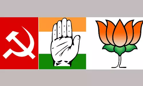 ചെങ്ങന്നൂര്: കോണ്ഗ്രസിലും ബിജെപിയിലും സ്ഥാനാര്ഥി നിര്ണയ ചര്ച്ച തകൃതി, സിപിഎമ്മില് മെല്ലെപ്പോക്ക് ചെങ്ങന്നൂര്: കോണ്ഗ്രസിലും ബിജെപിയിലും സ്ഥാനാര്ഥി നിര്ണയ ചര്ച്ച തകൃതി, സിപിഎമ്മില് മെല്ലെപ്പോക്ക്