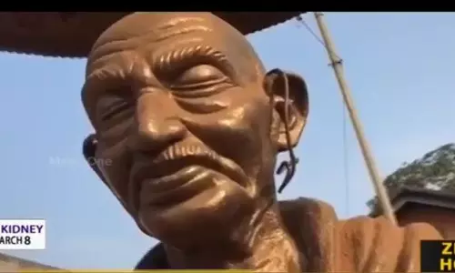 കണ്ണൂരില്‍ ഗാന്ധി പ്രതിമക്ക് നേരെ ആക്രമണം