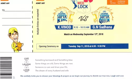 ആരുമൊന്ന് നോക്കിപ്പോവും ഈ സി.എസ്.കെ ആരാധകന്റെ കല്യാണകത്ത് 