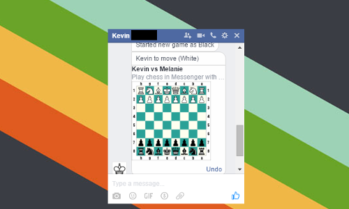 ഫേസ്‍ബുക്ക്  മെസഞ്ചറില്‍ ചാറ്റ് ചെയ്ത്ചെസ് കളിക്കാം