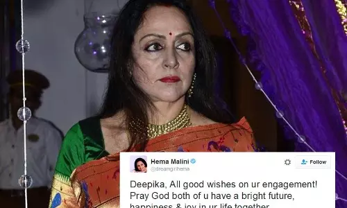 ദീപികയ്ക്ക് വിവാഹ ആശംസ നേര്‍ന്ന് ഹേമമാലിനി പുലിവാല് പിടിച്ചു