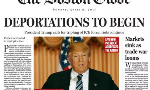 ട്രംപിനെ കളിയാക്കി അമേരിക്കന്‍ പത്രം