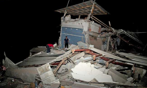 ഇക്വഡോറില്‍ ഉഗ്രഭൂകമ്പം; 77 മരണം