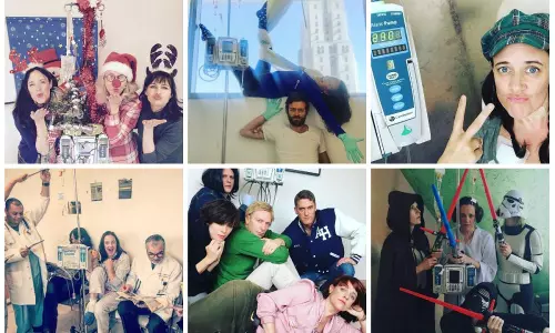 കീമോതെറാപ്പിയെ കൂളായി നേരിട്ട് കരണ്‍ വാല്‍ഷ്, വൈറലായി സെല്‍ഫികള്‍