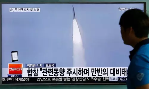 ഉത്തരകൊറിയയുടെ ബാലസ്റ്റിക് മിസൈല്‍ പരീക്ഷണം പരാജയപ്പെട്ടതായി റിപ്പോര്‍ട്ട്