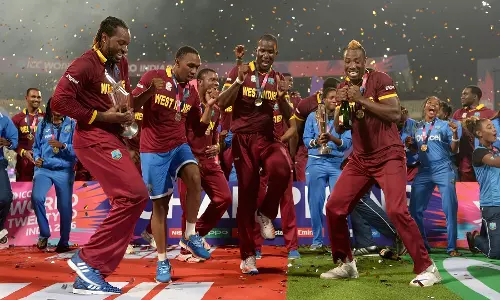 ട്വന്‍റി20 ലോകകപ്പ് ജേതാക്കളായ വിന്‍ഡീസ് കളിക്കാര്‍ക്ക് ഐസിസി ശാസന