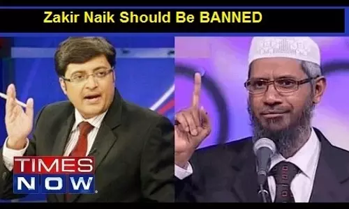 ടൈംസ് നൌവിനും അര്‍ണബ് ഗോ സ്വാമിക്കും സാകിര്‍ നായികിന്റെ വക്കീല്‍ നോട്ടീസ്