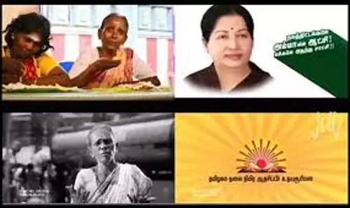 ഇരുപാര്‍ട്ടികളുടെയും പരസ്യങ്ങളില്‍ അഭിനയിച്ച്  തമിഴ്‍നാട്ടില്‍ താരമായി പാട്ടി