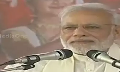 പ്രധാനമന്ത്രിയുടെ പ്രസംഗാവേശത്തില്‍ കോഴിക്കോട്ടെത്തിയ പ്രവര്‍ത്തകര്‍