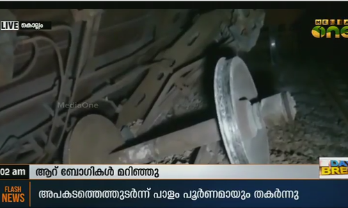 കൊല്ലത്ത് ചരക്ക് ട്രെയിന്‍ പാളം തെറ്റി;  ഗതാഗതം ഭാഗികമായി പുനസ്ഥാപിച്ചു