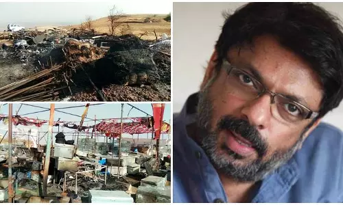 പത്മാവതിയുടെ സെറ്റിന് നേരെ ആക്രമണം, തീയിട്ടു