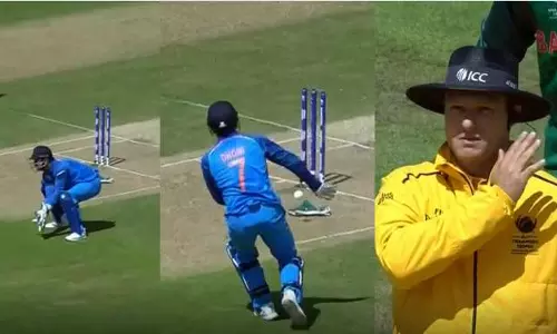 ബംഗ്ലാദേശിന് ധോണി വകയില് കിട്ടിയ 5 പിഴ റണ്സ് ബംഗ്ലാദേശിന് ധോണി വകയില് കിട്ടിയ 5 പിഴ റണ്സ്