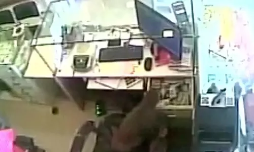 ജ്വല്ലറിയില് നിന്നും 10,000 രൂപ കവര്ന്ന വാനരന്റെ വീഡിയോ വൈറലാകുന്നു ജ്വല്ലറിയില് നിന്നും 10,000 രൂപ കവര്ന്ന വാനരന്റെ വീഡിയോ വൈറലാകുന്നു