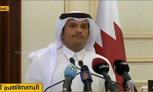 അമേരിക്കയുടെ നിര്ദ്ദേശങ്ങള് ഉപരോധ രാജ്യങ്ങള് അംഗീകരിക്കുന്നില്ലെന്ന് ഖത്തര് വിദേശകാര്യമന്ത്രി അമേരിക്കയുടെ നിര്ദ്ദേശങ്ങള് ഉപരോധ രാജ്യങ്ങള് അംഗീകരിക്കുന്നില്ലെന്ന് ഖത്തര് വിദേശകാര്യമന്ത്രി