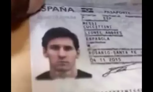 മെസിയുടെ പാസ്പോര്‍ട്ടിന്‍റെ വിഡിയോ പ്രചരിപ്പിച്ച പൊലീസുകാരന് ഒരു മാസം തടവ്