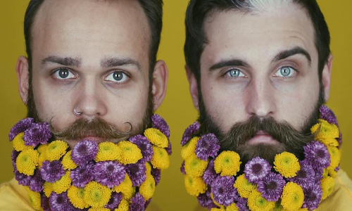 വസന്തത്തിന് സ്വാഗതം, താടിയില്‍ പൂക്കളുമായി കുറെ പുരുഷന്‍മാര്‍