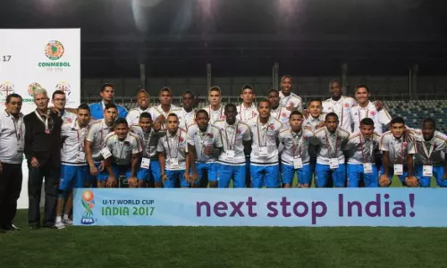 അണ്ടര്‍ 17 ലോകകപ്പ്; കൊളംബിയന്‍ സംഘമെത്തി