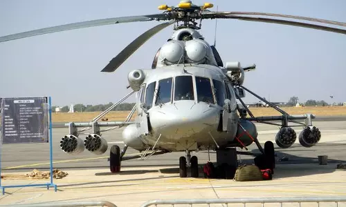 വ്യോമസേനയുടെ ഹെലികോപ്ടര്‍ തകര്‍ന്ന് 5 മരണം