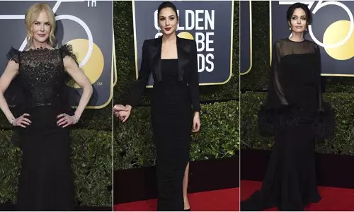 ലൈംഗിക പീഡനത്തിനെതിരെ പ്രതിഷേധം; ഗോള്‍ഡന്‍ ഗ്ലോബില്‍ താരങ്ങളെത്തിയത് കറുത്ത വേഷത്തില്‍