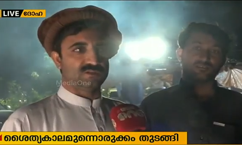 ശൈത്യകാല മുന്നൊരുക്കങ്ങളൊരുക്കി മരുഭൂമിയില്‍ ജോലിചെയ്യുന്ന തൊഴിലാളികള്‍ 