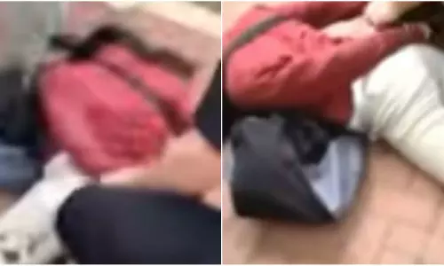 12 കാരിയെ പൊലീസ് ക്രൂരമായി നിലത്തടിക്കുന്ന വീഡിയോ വൈറലാകുന്നു