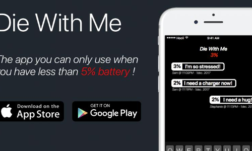 ബാറ്ററി ചാര്‍ജ് തീരുന്ന നേരത്ത്  ചാറ്റ് ചെയ്യാന്‍ ഡൈ വിത് മി