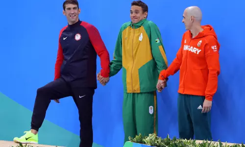 100 മീറ്റര്‍ ബട്ടര്‍ഫ്ലൈയില്‍ ഫെല്‍പ്സിന് വെള്ളി