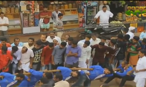 വടംവലിയും ഫുട്ബോളും; പണിമുടക്ക് ആഘോഷമാക്കി പടിക്കല്‍ സ്വദേശികള്‍
