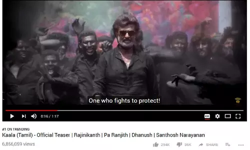 കാലയ്ക്കും ഡിസ്ലൈക്ക്; കറുപ്പിനോടും ദലിത് രാഷ്ട്രീയത്തോടുമുള്ള വെറുപ്പെന്ന് വിലയിരുത്തല് കാലയ്ക്കും ഡിസ്ലൈക്ക്; കറുപ്പിനോടും ദലിത് രാഷ്ട്രീയത്തോടുമുള്ള വെറുപ്പെന്ന് വിലയിരുത്തല്